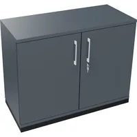Soennecken Flügeltürenschrank endless 820113282, abschließbar, 2 OH, lavagrau, 100x78,1x44,2cm (BxHxT) 4003969066908 Soennecken