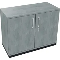 Soennecken Flügeltürenschrank endless 820113283, abschließbar, 2 OH, beton hell, 100x78,1x44,2cm (BxHxT) 4003969066816 Soennecken