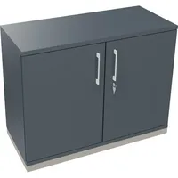 Soennecken Flügeltürenschrank endless 820113382, abschließbar, 2 OH, lavagrau, 100x78,1x44,2cm (BxHxT) 4003969066991 Soennecken