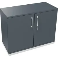 Soennecken Flügeltürenschrank endless 820113482, abschließbar, 2 OH, lavagrau, 100x78,1x44,2cm (BxHxT) 4003969066878 Soennecken