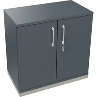 Soennecken Flügeltürenschrank endless 820113682, abschließbar, 2 OH, lavagrau, 80x78,1x44,2cm (BxHxT) 4003969066670 Soennecken