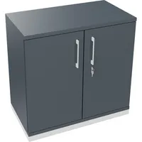 Soennecken Flügeltürenschrank endless 820113782, abschließbar, 2 OH, lavagrau, 80x78,1x44,2cm (BxHxT) 4003969066694 Soennecken