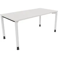 Soennecken Schreibtisch All in One, manuell höhenverstellbar, 68-82cm (H), 160x80cm (BxT), rechteckig, weiß / weiß 4003969081949 Soennecken
