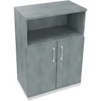 Soennecken Regalschrank endless 820116183, abschließbar, 3 OH, beton hell, 80x113,3x44,2cm (BxHxT) 4003969068414 Soennecken