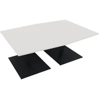 Soennecken Besprechungstisch communication, 72cm (H), 200x100/110cm (BxT), Tonnenform, weiß / anthrazit metallic 4003969064492 Soennecken