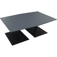 Soennecken Besprechungstisch communication, 72cm (H), 200x100/110cm (BxT), Tonnenform, lavagrau / anthrazit metallic 4003969064515 Soenneck