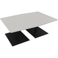 Soennecken Besprechungstisch communication, 72cm (H), 200x100/110cm (BxT), Tonnenform, lichtgrau / anthrazit metallic 4003969064522 Soennec