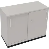 Soennecken Schiebetürenschrank endless 820118981, abschließbar, 2 OH, lichtgrau, 100x78,1x44,2cm (BxHxT) 4003969073401 Soennecken