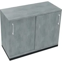 Soennecken Schiebetürenschrank endless 820118983, abschließbar, 2 OH, beton hell, 100x78,1x44,2cm (BxHxT) 4003969073333 Soennecken