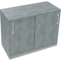 Soennecken Schiebetürenschrank endless 820119083, abschließbar, 2 OH, beton hell, 100x78,1x44,2cm (BxHxT) 4003969073494 Soennecken