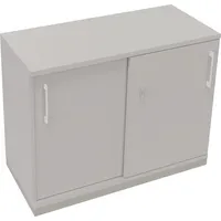 Soennecken Schiebetürenschrank endless 820119081, abschließbar, 2 OH, lichtgrau, 100x78,1x44,2cm (BxHxT) 4003969073326 Soennecken