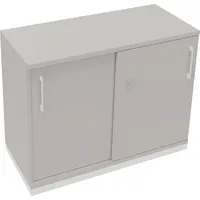 Soennecken Schiebetürenschrank endless 820119181, abschließbar, 2 OH, lichtgrau, 100x78,1x44,2cm (BxHxT) 4003969073456 Soennecken