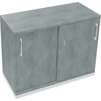 Soennecken Schiebetürenschrank endless 820119183, abschließbar, 2 OH, beton hell, 100x78,1x44,2cm (BxHxT) 4003969073371 Soennecken