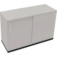 Soennecken Schiebetürenschrank endless 820119281, abschließbar, 2 OH, lichtgrau, 120x78,1x44,2cm (BxHxT) 4003969073357 Soennecken