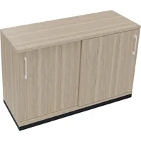 Soennecken Schiebetürenschrank endless 820119271, abschließbar, 2 OH, eiche natur, 120x78,1x44,2cm (BxHxT) 4003969073449 Soennecken