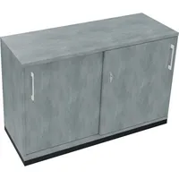 Soennecken Schiebetürenschrank endless 820119283, abschließbar, 2 OH, beton hell, 120x78,1x44,2cm (BxHxT) 4003969073418 Soennecken