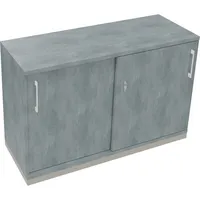 Soennecken Schiebetürenschrank endless 820119383, abschließbar, 2 OH, beton hell, 120x78,1x44,2cm (BxHxT) 4003969073296 Soennecken
