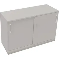 Soennecken Schiebetürenschrank endless 820119381, abschließbar, 2 OH, lichtgrau, 120x78,1x44,2cm (BxHxT) 4003969073234 Soennecken