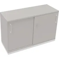 Soennecken Schiebetürenschrank endless 820119481, abschließbar, 2 OH, lichtgrau, 120x78,1x44,2cm (BxHxT) 4003969073289 Soennecken