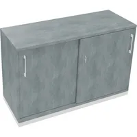 Soennecken Schiebetürenschrank endless 820119483, abschließbar, 2 OH, beton hell, 120x78,1x44,2cm (BxHxT) 4003969073302 Soennecken