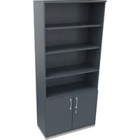 Soennecken Regalschrank endless 820116382, abschließbar, 6 OH, lavagrau, 100x222,1x44,2cm (BxHxT) 4003969069138 Soennecken