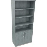 Soennecken Regalschrank endless 820116383, abschließbar, 6 OH, beton hell, 100x222,1x44,2cm (BxHxT) 4003969069053 Soennecken