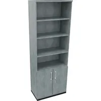 Soennecken Regalschrank endless 820116583, abschließbar, 6 OH, beton hell, 80x222,1x44,2cm (BxHxT) 4003969069022 Soennecken