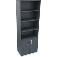 Soennecken Regalschrank endless 820116782, abschließbar, 6 OH, lavagrau, 80x222,1x44,2cm (BxHxT) 4003969068254 Soennecken