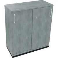 Soennecken Schiebetürenschrank endless 820119583, abschließbar, 3 OH, beton hell, 100x113,3x44,2cm (BxHxT) 4003969070394 Soennecken
