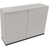 Soennecken Schiebetürenschrank endless 820119881, abschließbar, 3 OH, lichtgrau, 160x113,3x44,2cm /BxHxT) 4003969069985 Soennecken