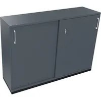 Soennecken Schiebetürenschrank endless 820119882, abschließbar, 3 OH, lavagrau, 160x113,3x44,2cm /BxHxT) 4003969069961 Soennecken