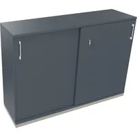 Soennecken Schiebetürenschrank endless 820119982, abschließbar, 3 OH, lavagrau, 160x113,3x44,2cm /BxHxT) 4003969070035 Soennecken