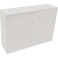 Soennecken Schiebetürenschrank endless 820120001, abschließbar, 3 OH, diamantweiß, 160x113,3x44,2cm /BxHxT) 4003969069954 Soennecken