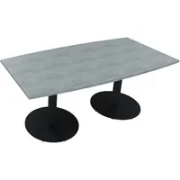 Soennecken Besprechungstisch communication, 72cm (H), 180x80/90cm (BxT), Tonnenform, beton hell / anthrazit metallic 4003969064904 Soenneck