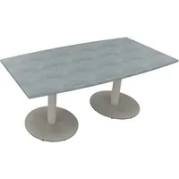 Konferenztisch communication 1.800 x 720 x 800/900 mm (B x H x T) silberaluminium