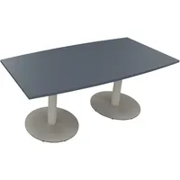 Konferenztisch communication 1.800 x 720 x 800/900 mm (B x H x T) silberaluminium