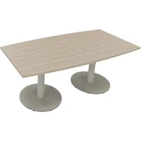 Konferenztisch communication 1.800 x 720 x 800/900 mm (B x H x T) silberaluminium