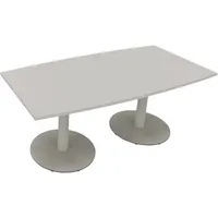 Konferenztisch communication 1.800 x 720 x 800/900 mm (B x H x T) silberaluminium