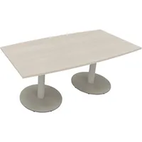 Konferenztisch communication 1.800 x 720 x 800/900 mm (B x H x T) silberaluminium