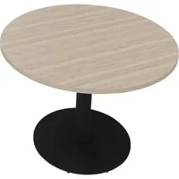 Soennecken Besprechungstisch communication, 72cm (H), 100x100cm (BxT), rund, eiche natur / anthrazit metallic 4003969065789 Soennecken