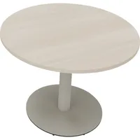 Soennecken Besprechungstisch communication, 72cm (H), 100x100cm (BxT), rund, akazie hell / silber 4003969065819 Soennecken