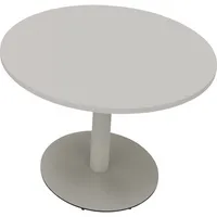Soennecken Besprechungstisch communication, 72cm (H), 100x100cm (BxT), rund, lichtgrau / silber 4003969065864 Soennecken