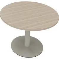 Soennecken Besprechungstisch communication, 72cm (H), 100x100cm (BxT), rund, eiche natur / silber 4003969065840 Soennecken