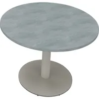 Soennecken Besprechungstisch communication, 72cm (H), 100x100cm (BxT), rund, beton hell / silber 4003969065826 Soennecken