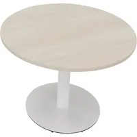 Soennecken Besprechungstisch communication, 72cm (H), 100x100cm (BxT), rund, akazie hell / weiß 4003969065871 Soennecken