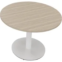 Soennecken Besprechungstisch communication, 72cm (H), 100x100cm (BxT), rund, eiche natur / weiß 4003969065901 Soennecken