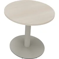 Soennecken Besprechungstisch communication, 72cm (H), 80x80cm (BxT), rund, akazie hell / silber 4003969065994 Soennecken