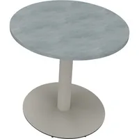 Soennecken Besprechungstisch communication, 72cm (H), 80x80cm (BxT), rund, beton hell / silber 4003969066007 Soennecken