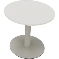 Soennecken Besprechungstisch communication, 72cm (H), 80x80cm (BxT), rund, weiß / silber 4003969066014 Soennecken