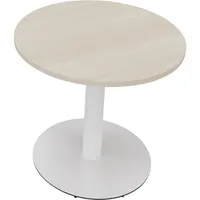 Soennecken Besprechungstisch communication, 72cm (H), 80x80cm (BxT), rund, akazie hell / weiß 4003969066052 Soennecken